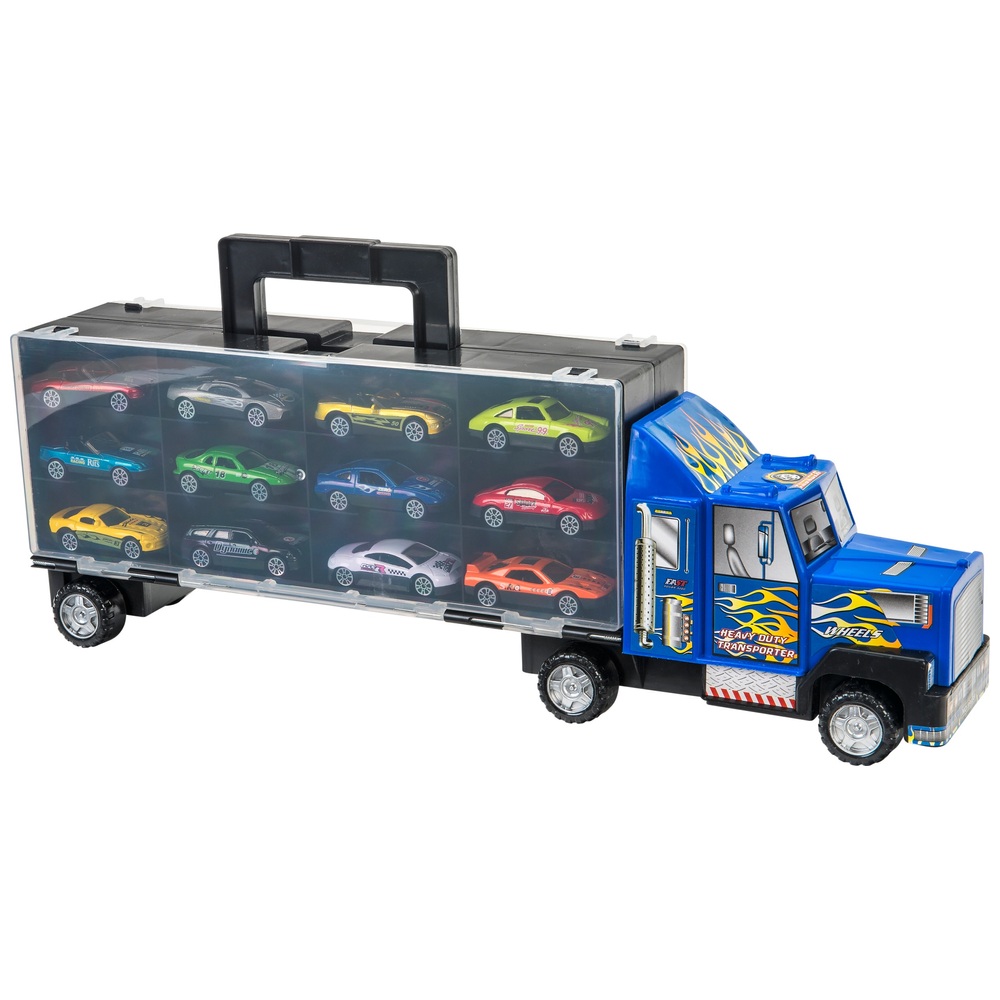 Super Wheelz 49cm LKW-Tragetasche und 12 Autos