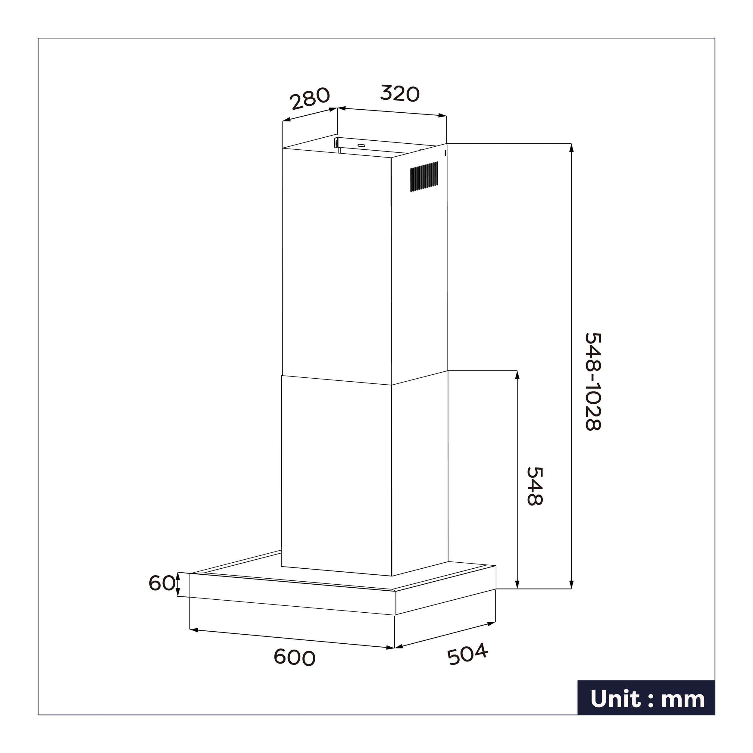 CIARRA CBCB6102 Hotte Aspirante 60 cm A+++ 650 m³/h - App & TouchControl - 4 Vitesses + Booster - Recyclage & Évacuation - Filtre à Charbon CBCF003 -