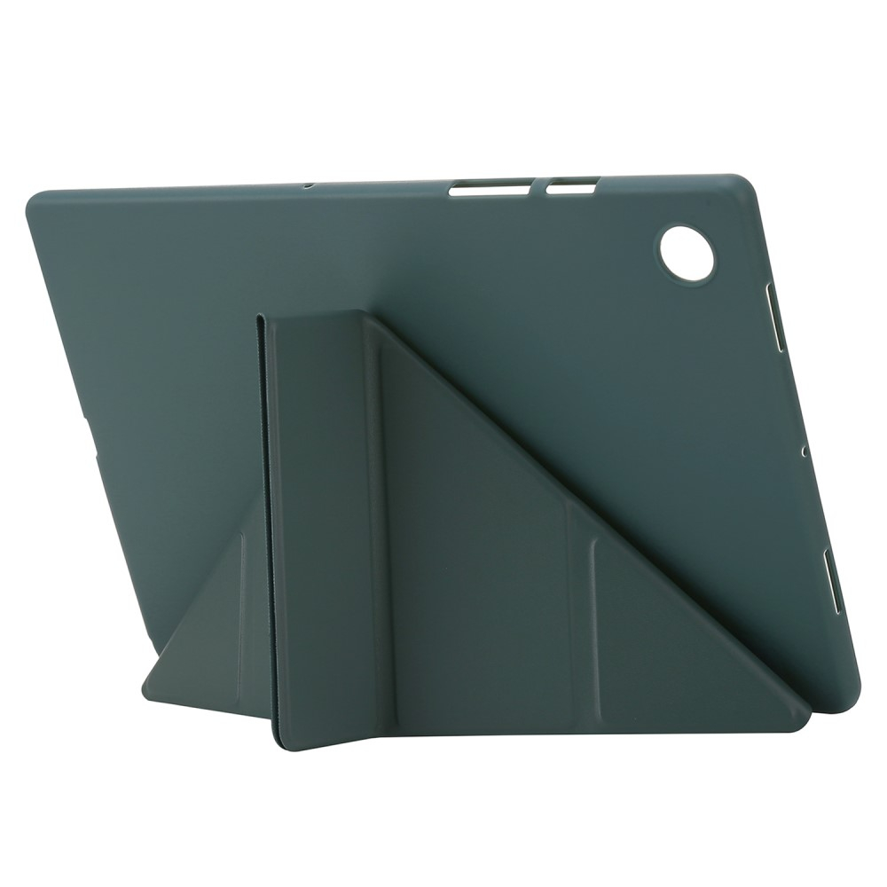 Samsung Galaxy Tab A9  Plus Leder Tasche Origami Flip Case - Dunkelgrün
