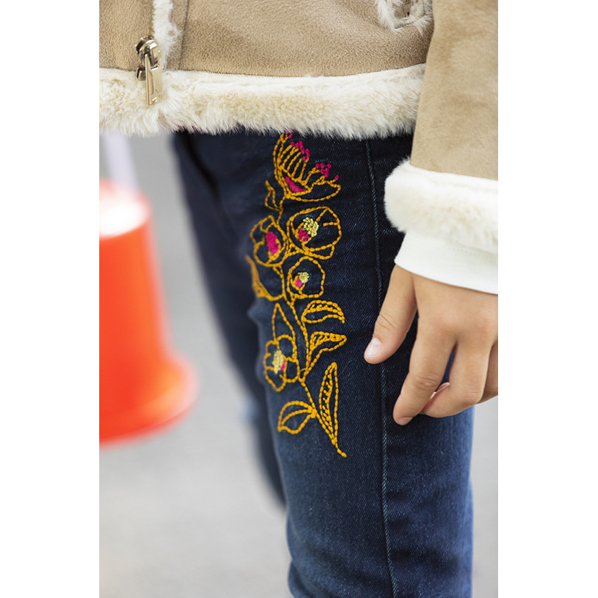 Perfecto en suédine et fourrure en sherpa pour fille