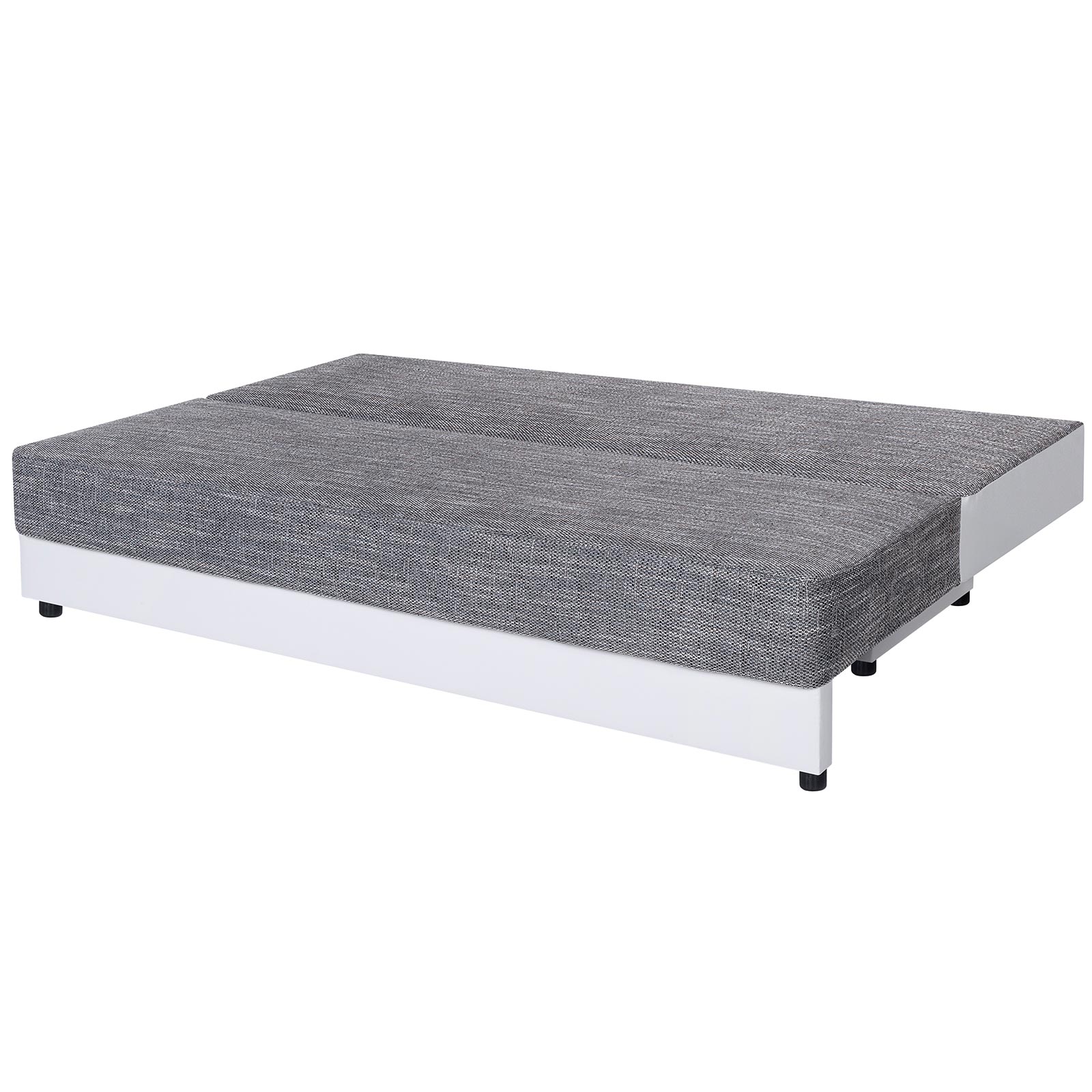 Boxspringsofa - weiß-grau - Dauerschläfer