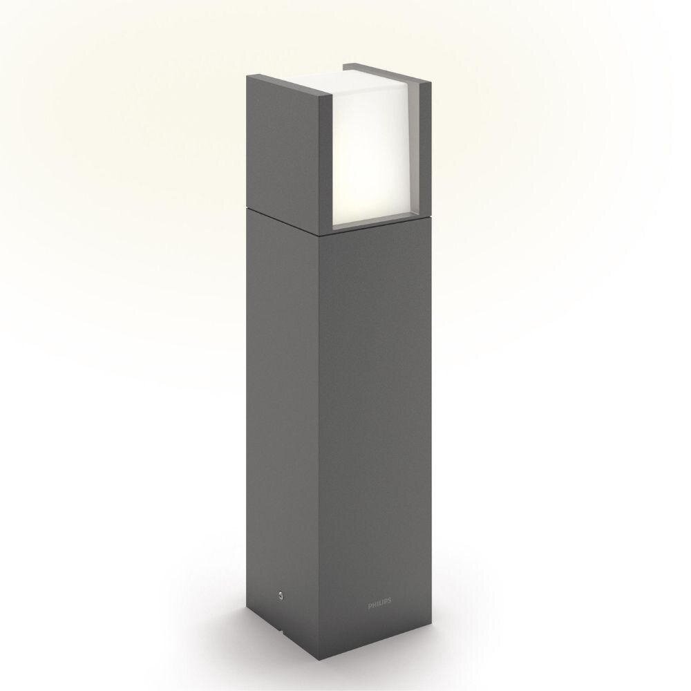 Arbour LED sokkellamp in antraciet en wit, 3,8W, 800lm, IP44