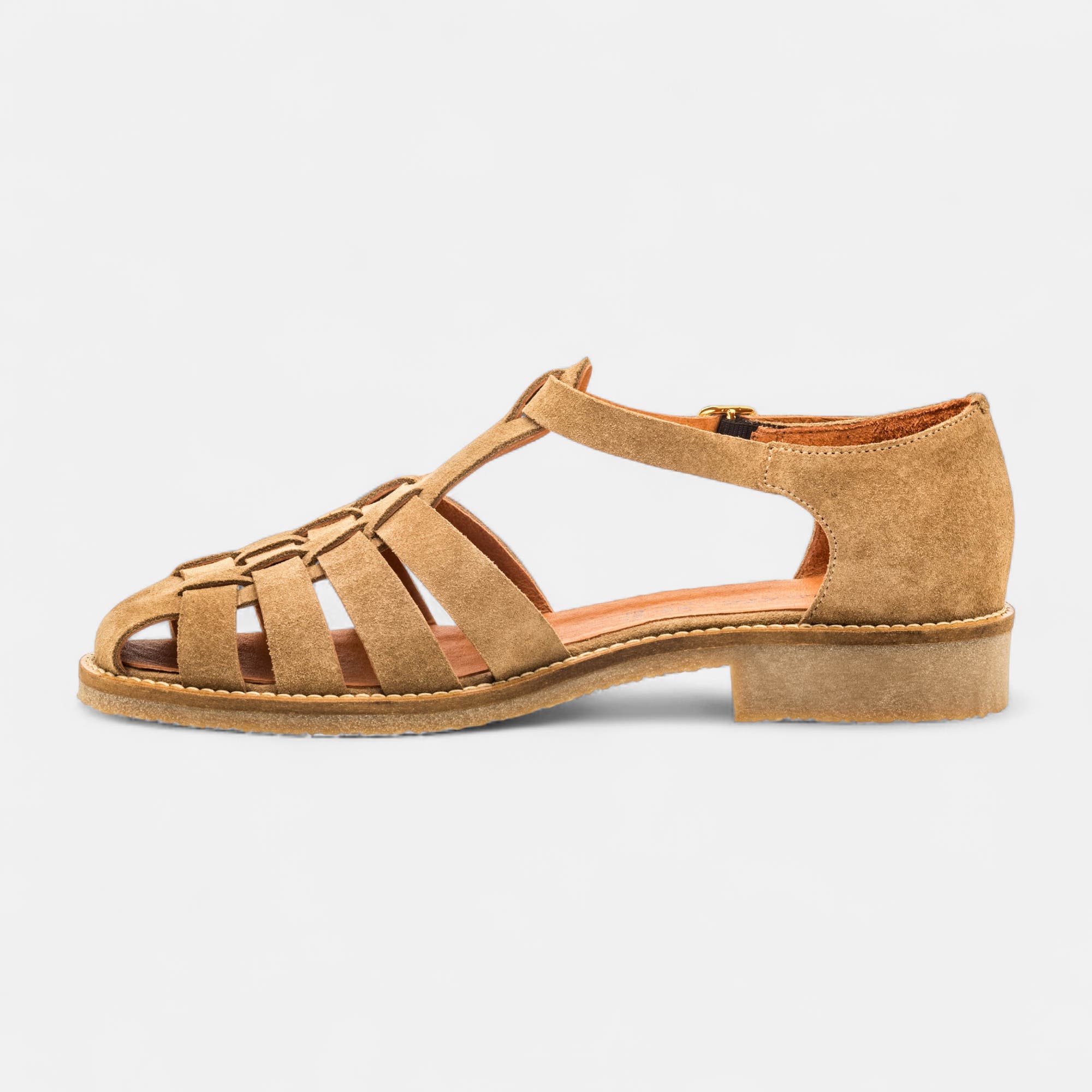 Babies Femme en cuir beige