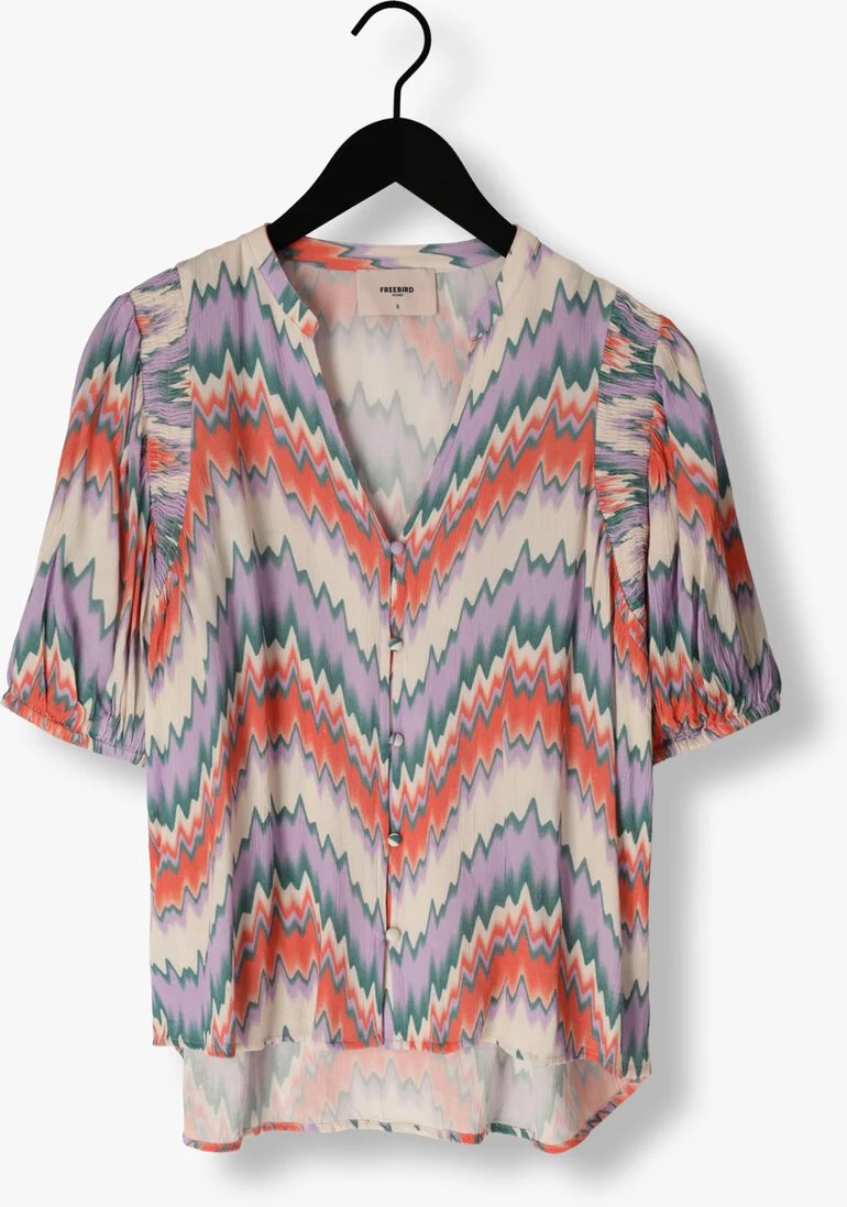 FREEBIRD paarse freebird blouse wv-aop-crinkle-vis-23-1.0