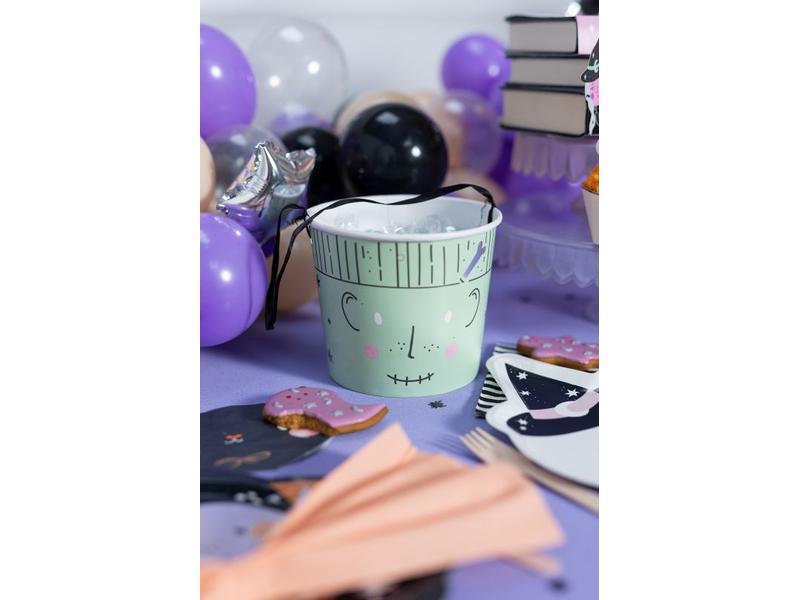 Partydeco Einweggeschirr Süssigkeiten Eimer Mix,13.5 cm Halloween Eimer