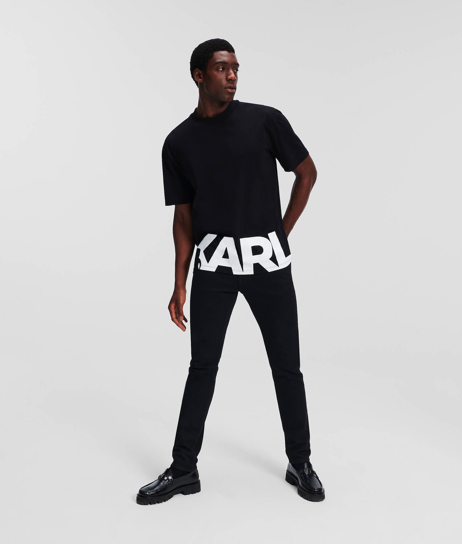 T-SHIRT À OURLET AVEC LOGO KARL