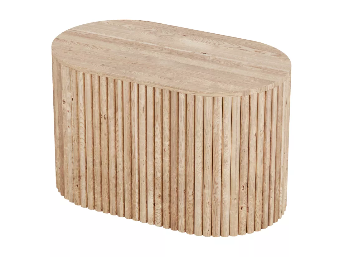 Meuble de salle de bain suspendu en teck avec vasque carrée - 90 cm - TOWARI