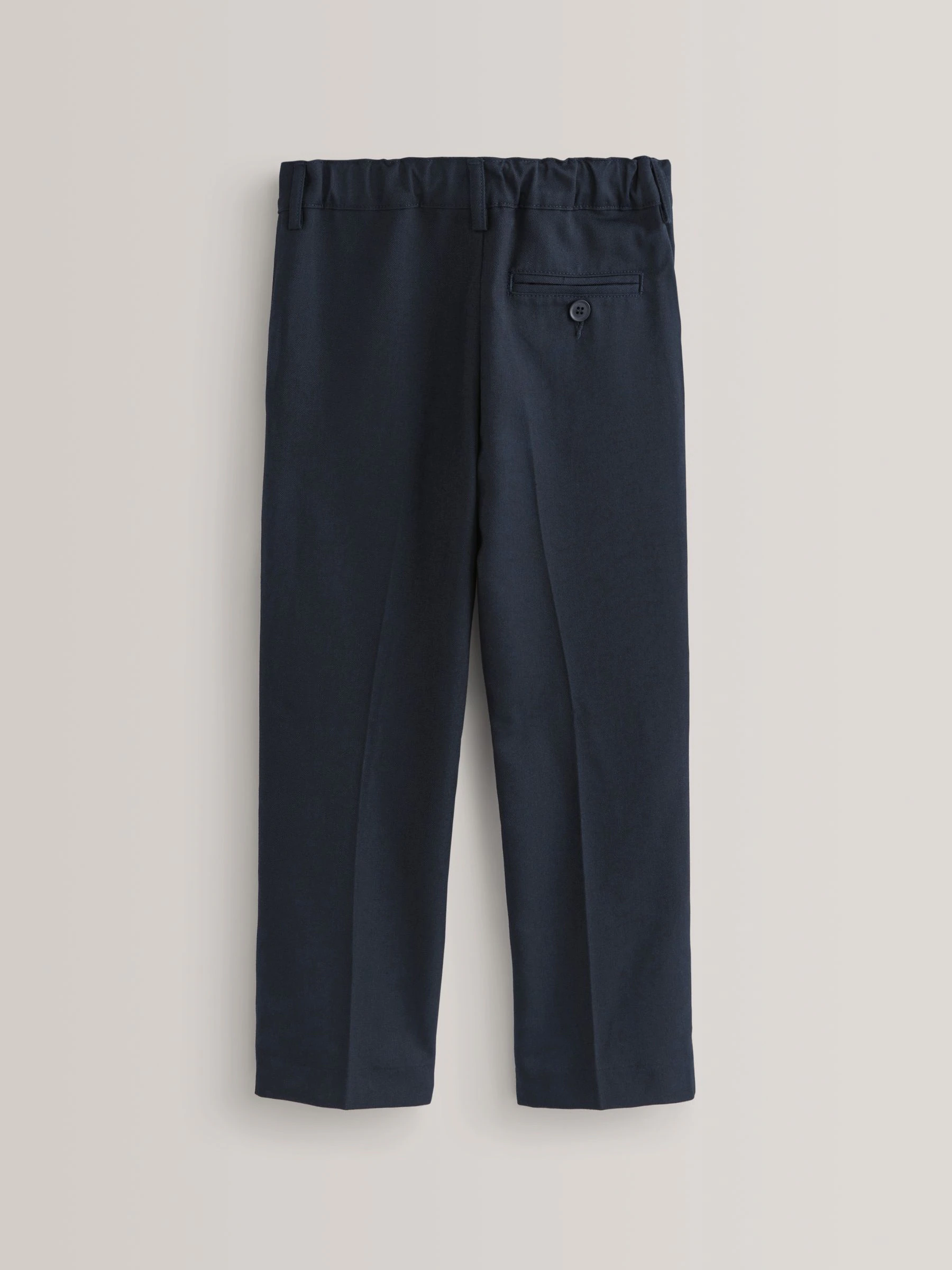 Marineblauw - Schoolbroek met geplooide voorkant (3-17 jr)