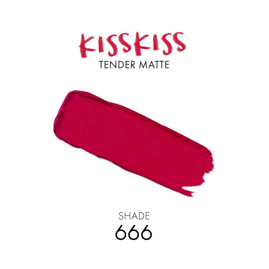 Guerlain Kiss Kiss Tender Matte Lipstick 666 Lucky Pink 2,8g