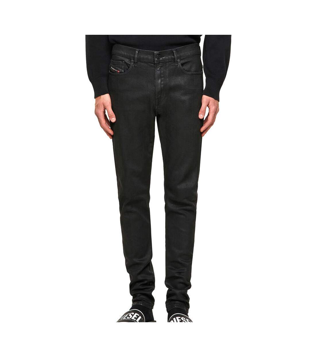 Jean Skinny Enduit Noir Homme Diesel Damny