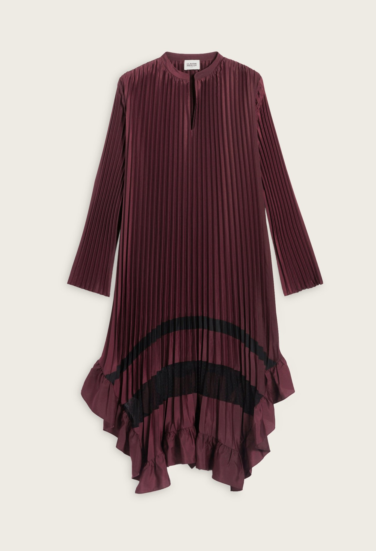 Robe mi-longue plissee