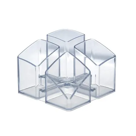 HAN Schreibtisch-Köcher SCALA, , mit 4 Fächern, 125 x 100 x 125 mm, transparent-klar