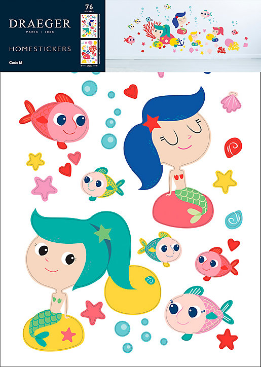 Sticker Enfant Sirène 49x69 cm