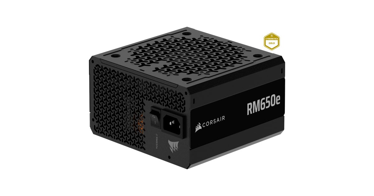 CorsairRM650e (2025) modulaire 650 watt voeding   (Zwart, 1x 12V-2x6, 1x PCIe)