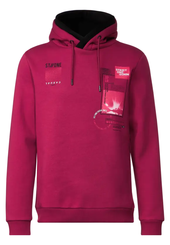 Printmix Sweatshirt - sangria red