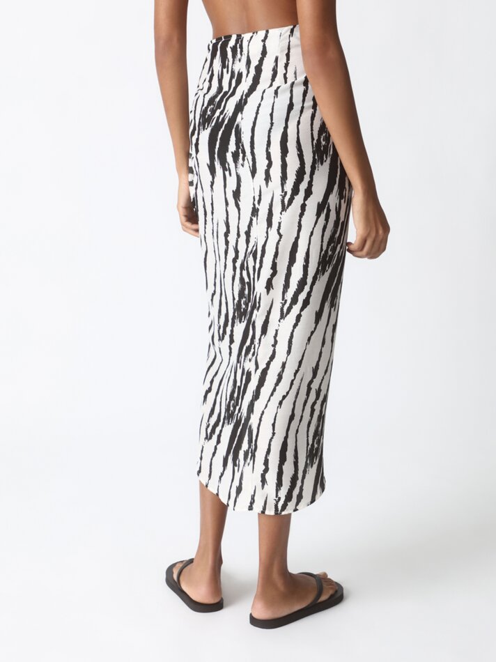 Saia pareô estampada - Estampa de zebra