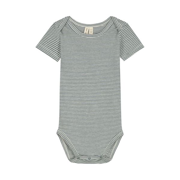 Gray Label Romper - Blue Grey / Cream - 0-3 Mnd