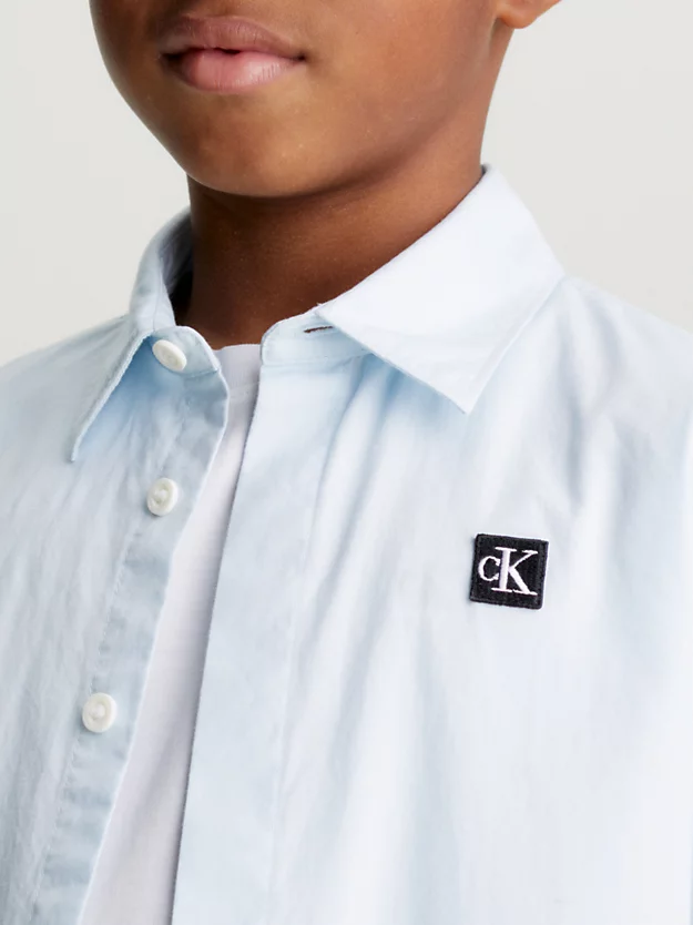 Camisa social em popeline de algodão