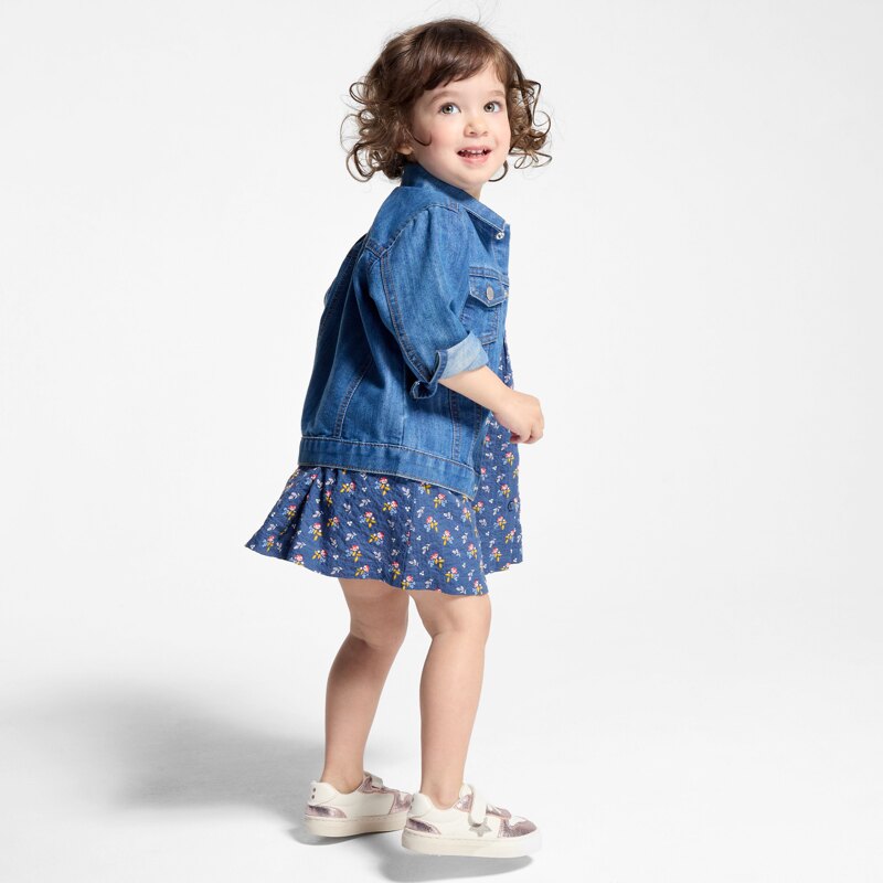Veste en jean bleu bébé fille Bleu