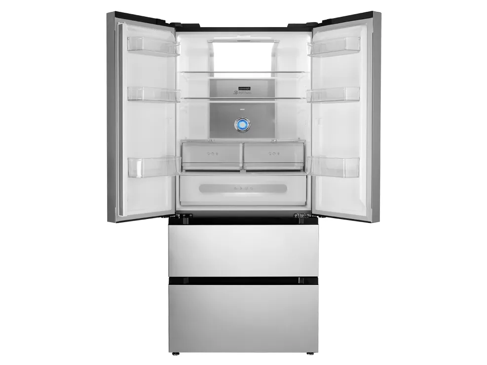 Concept LA6983SS, Fritstående, Fransk dør, Grå, Berøring, Rustfrit stål, 500 L