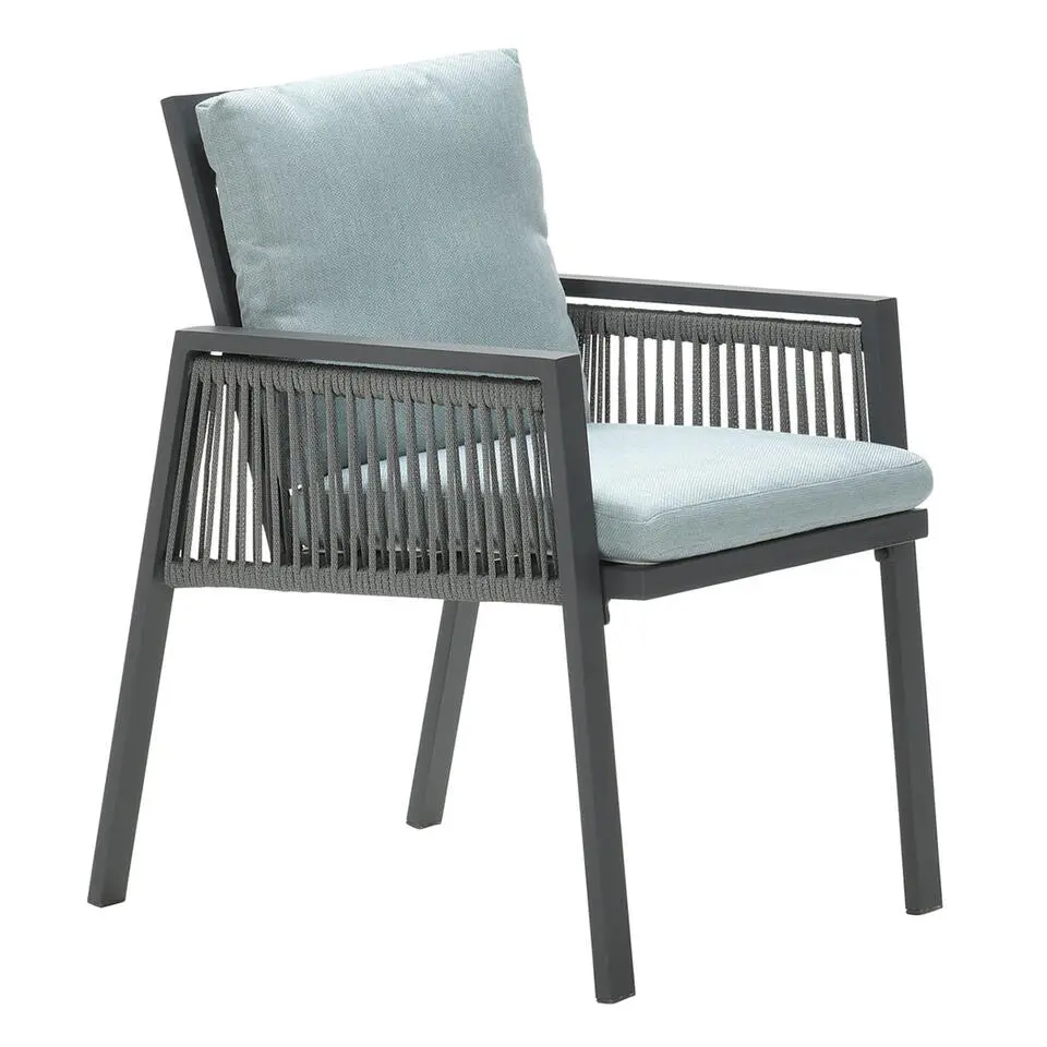 Garden Impressions Brendon lounge dining stoel - licht en mint grijs