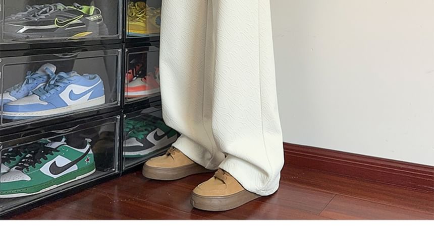 AXEN - Rechte broek met trekkoord in de taille, effen letters en reliëf