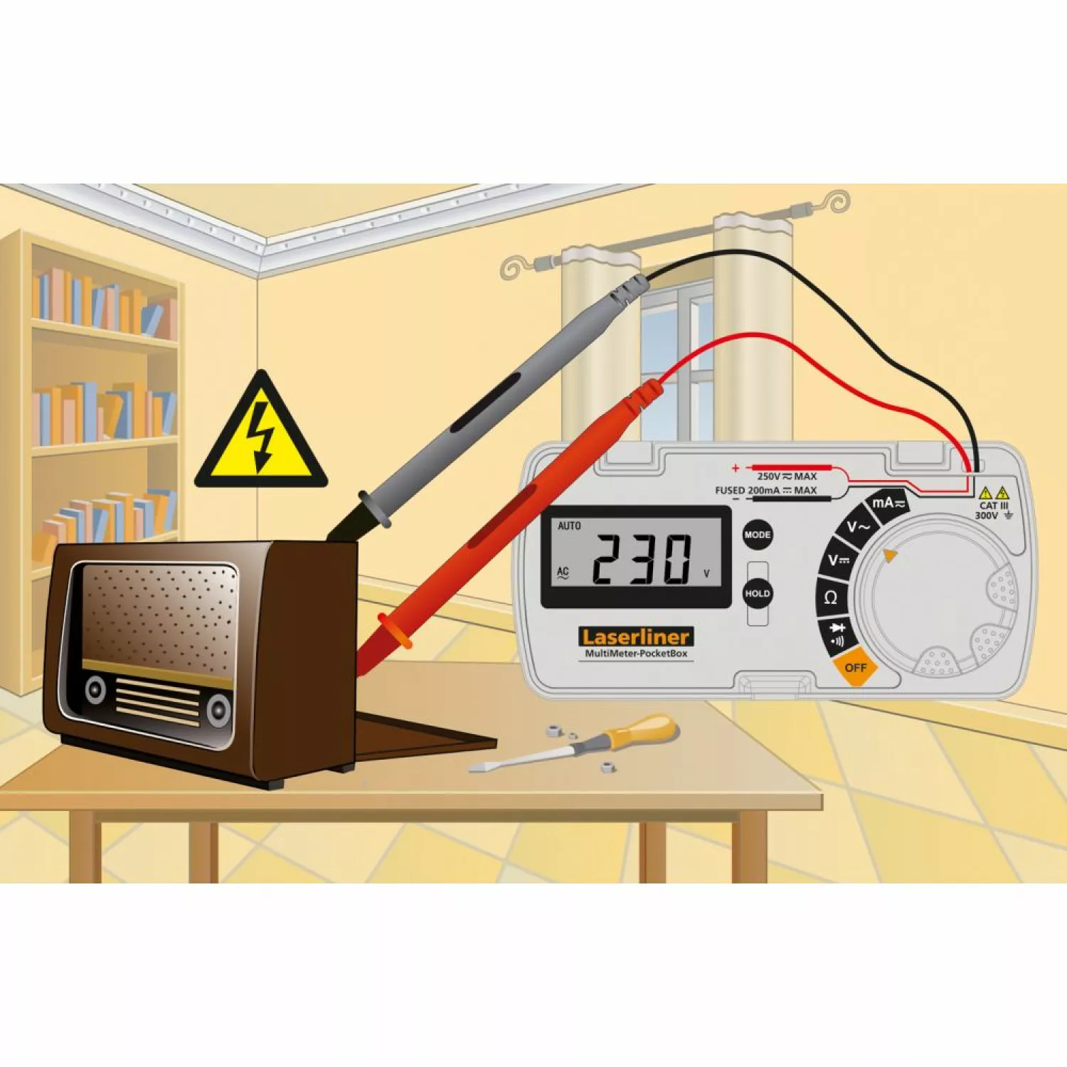 Laserliner MultiMeter-PocketBox Multimeter in boxset - Digitaal - AC/DC 250V & 200mA