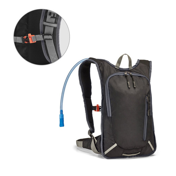 hi!dea 92628 - Sac à dos de sport 420D avec réservoir d'eau 2 L