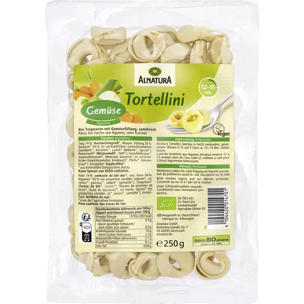 Bio Tortellini Gemüse