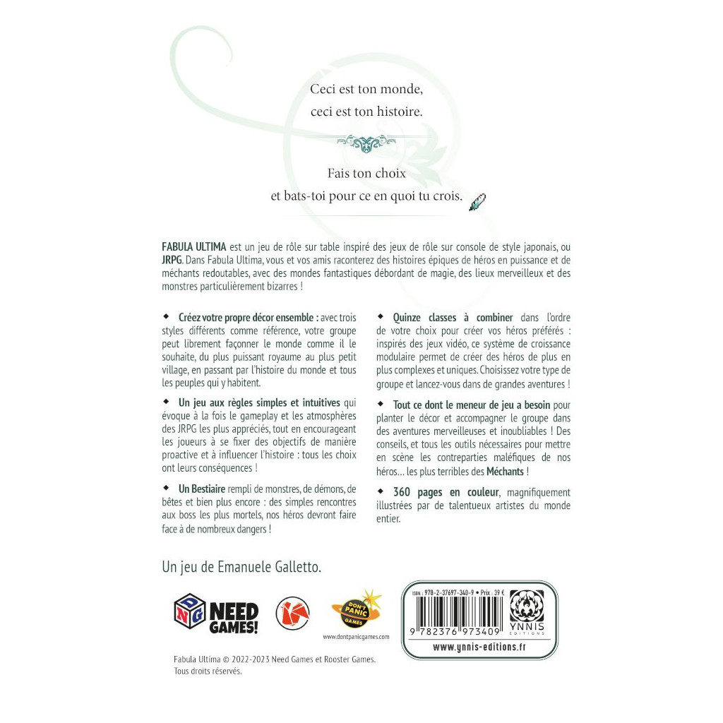 Fabula Ultima - Livre de base