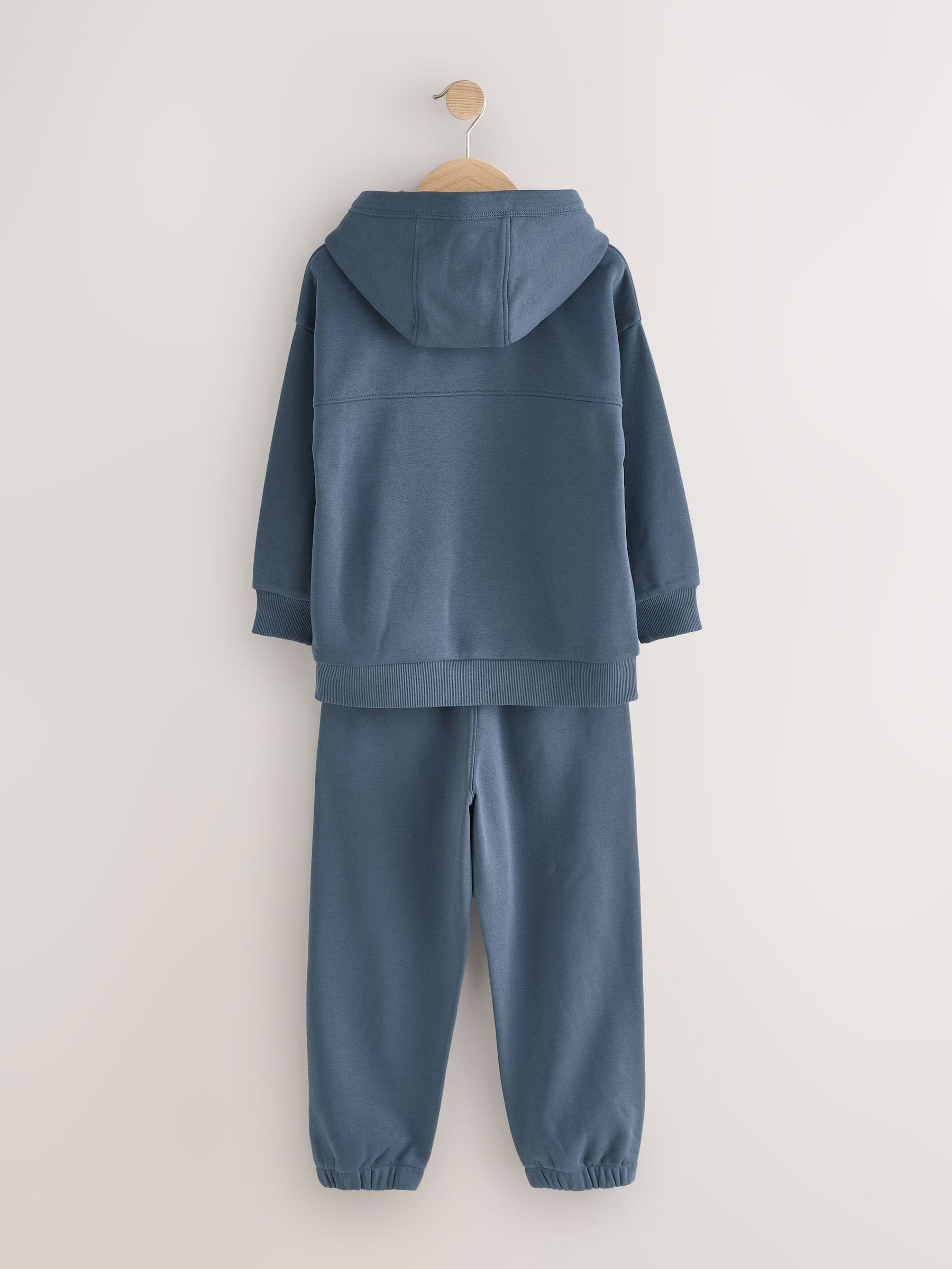 Blauw - Set van sweatshirt en joggingbroek