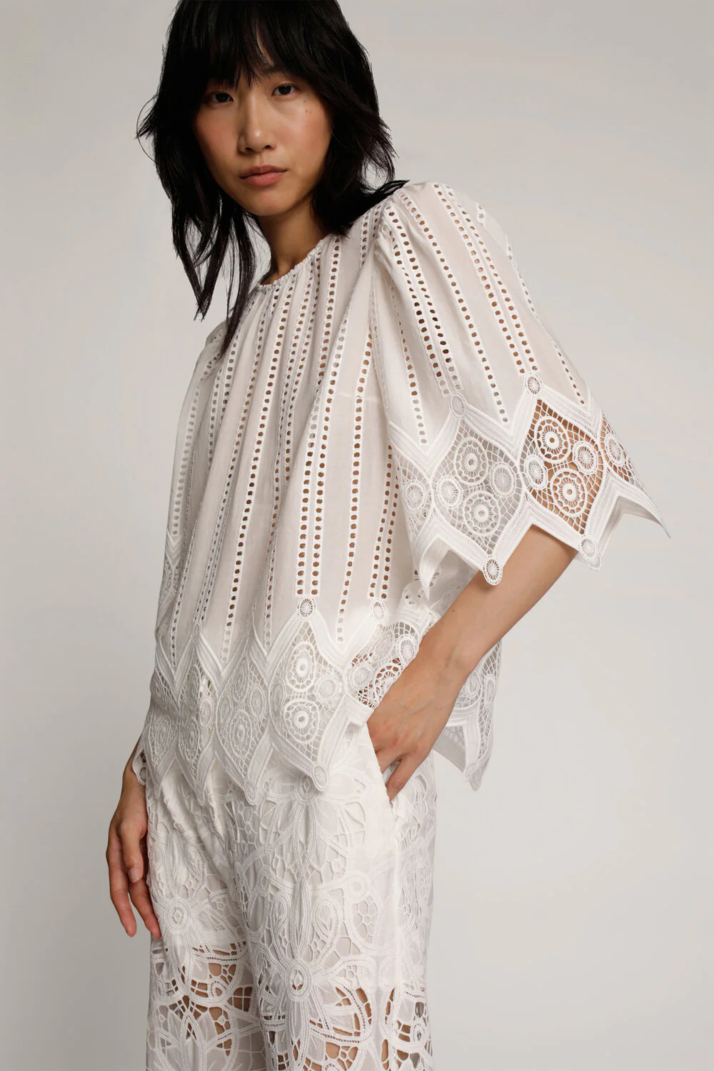 MUNTHE  Kifu top - hvid