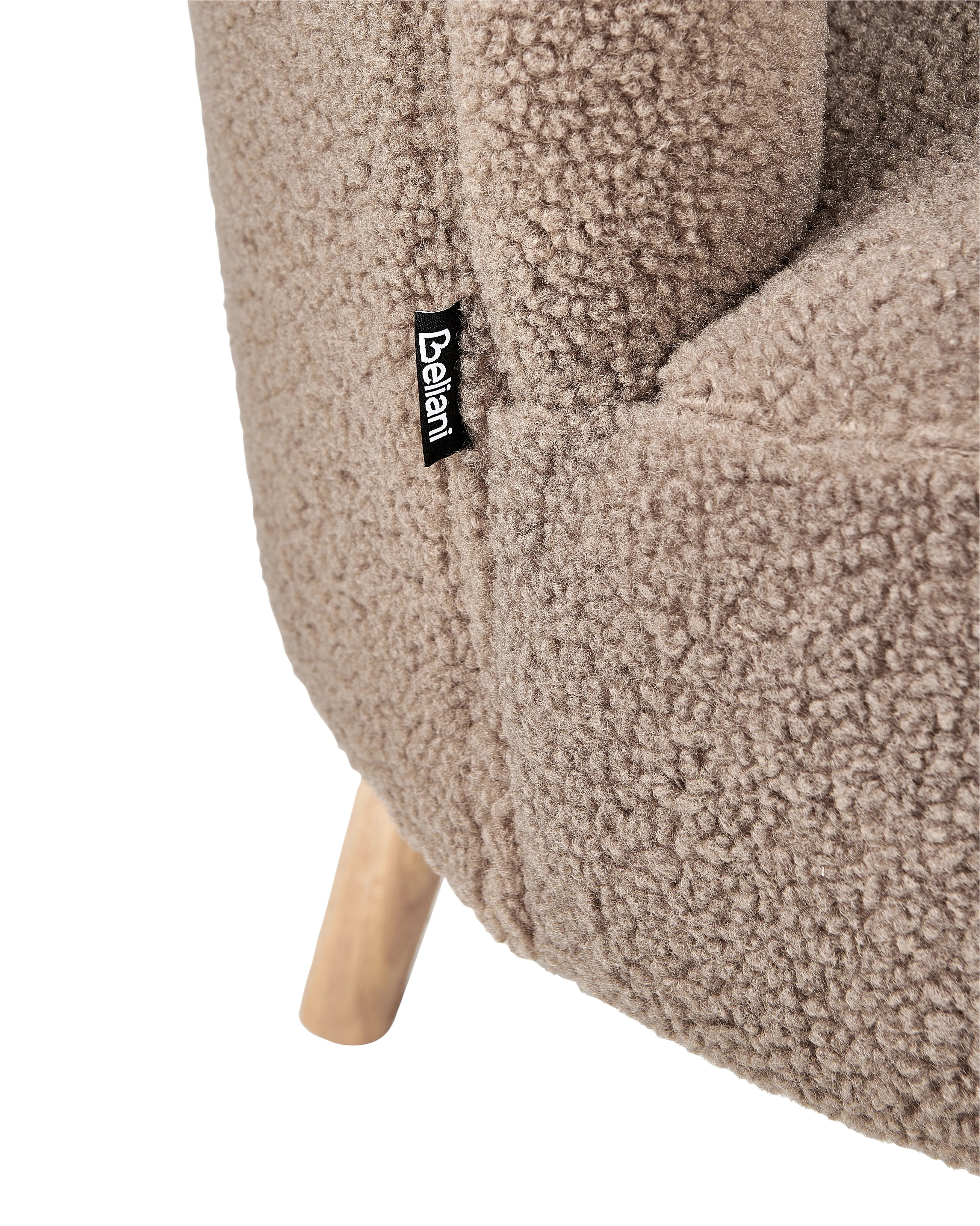 Fauteuil ODENZEN Bouclé Bruin