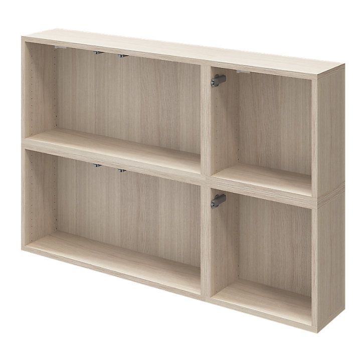 Buffet suspendu avec 6 portes effet chêne GoodHome Atomia H. 75 x L. 112,5 x P. 22 cm