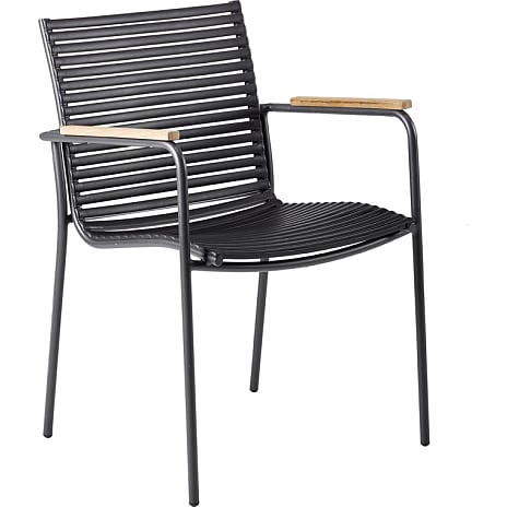 Mood 208 x 100 cm havesæt med 6 Mood Classic - antracit