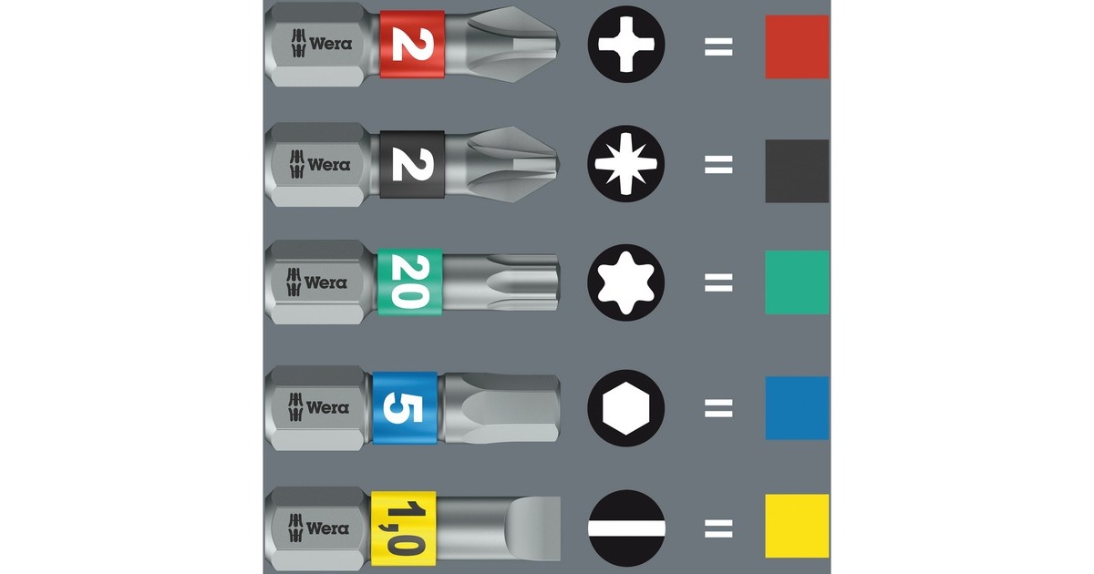 WeraKraftform Kompakt Stubby 1, 19-delig bitset  (Zwart/groen)