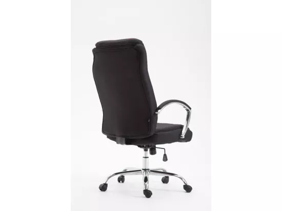Chaise de bureau - Tissu & Blanc - Noir - XL Vaud