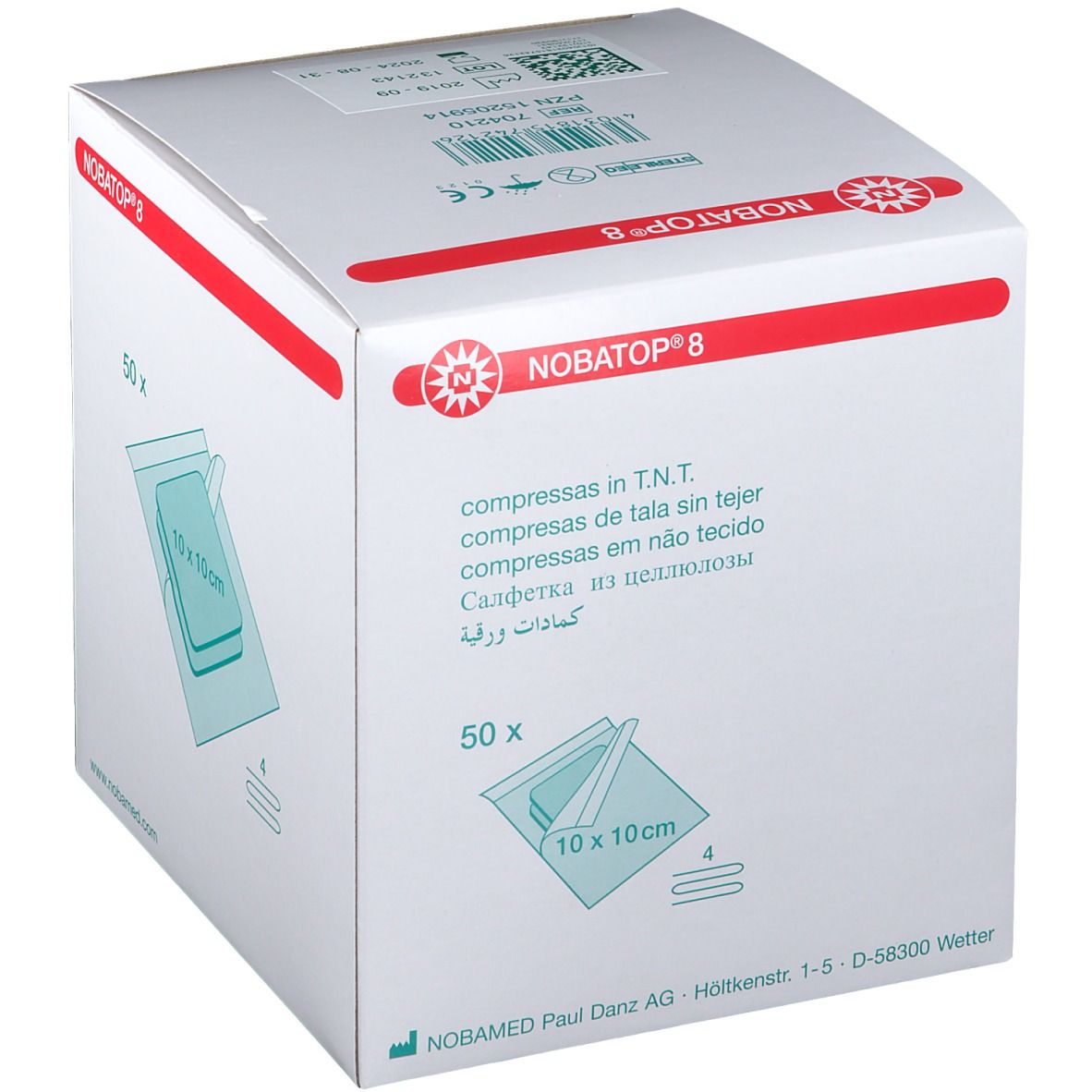 NOBATOP® 8 10x10 cm steril