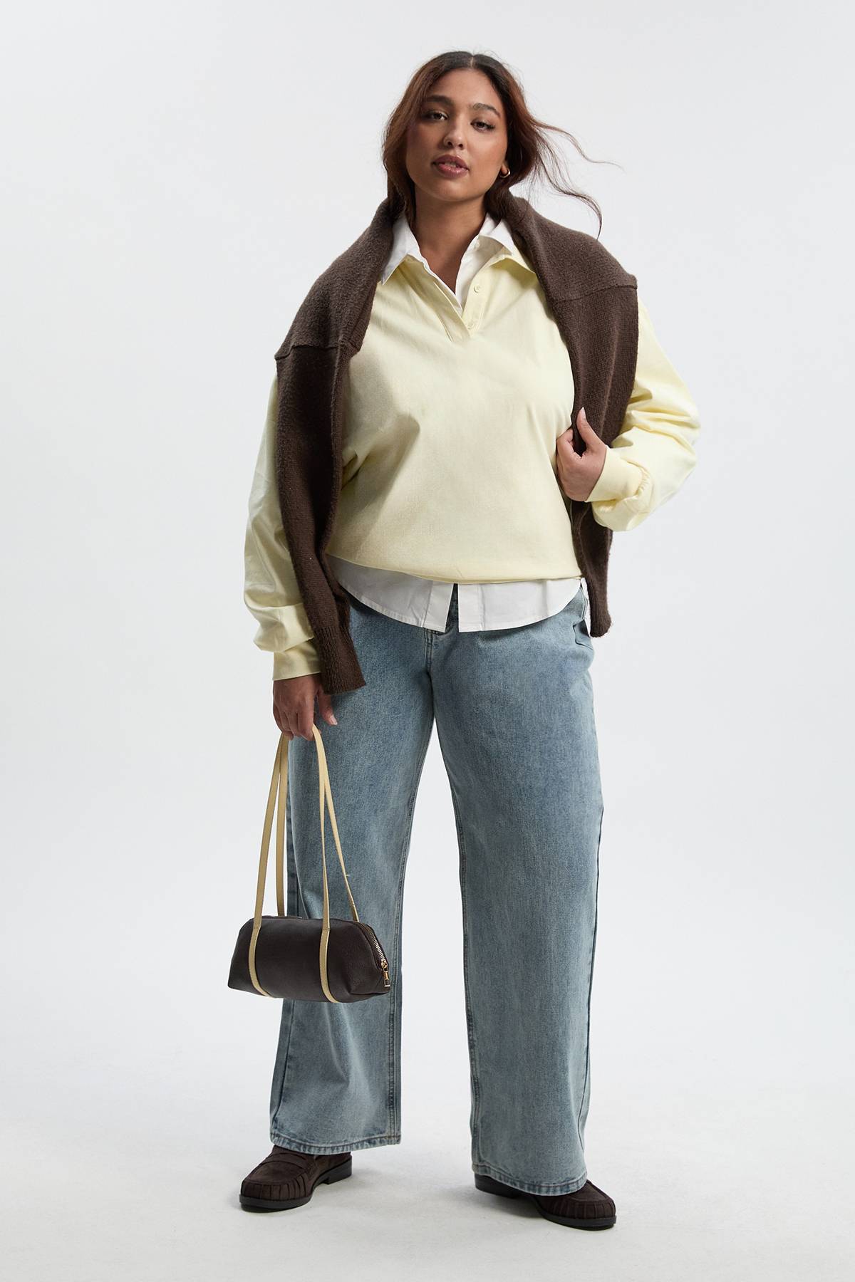 boohoo Boohoo Basics Plus Denim Jean Largeur Jambe