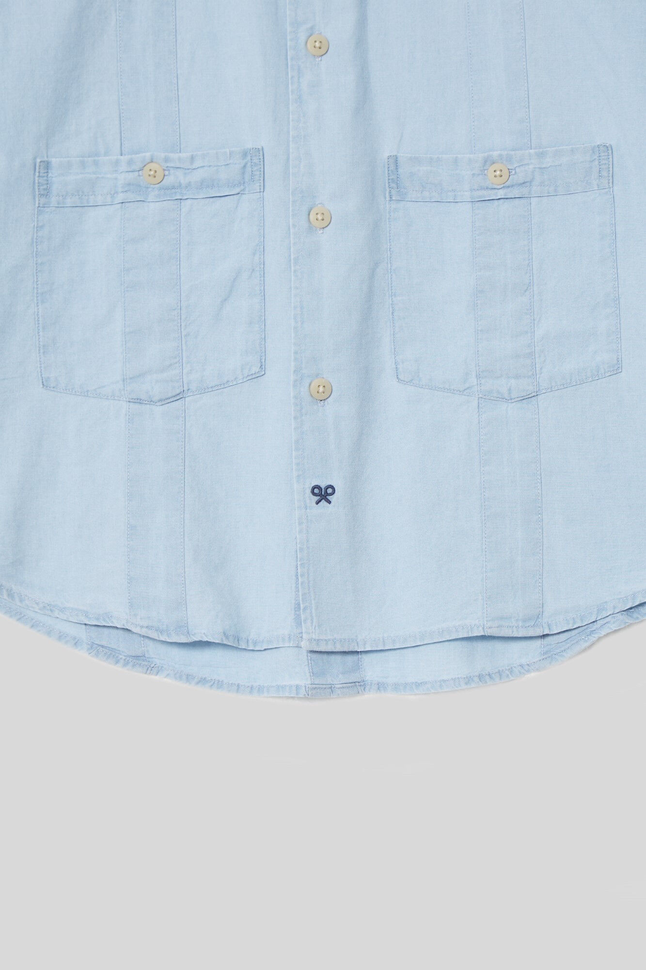 Guayabera sport jeans claro - Azul