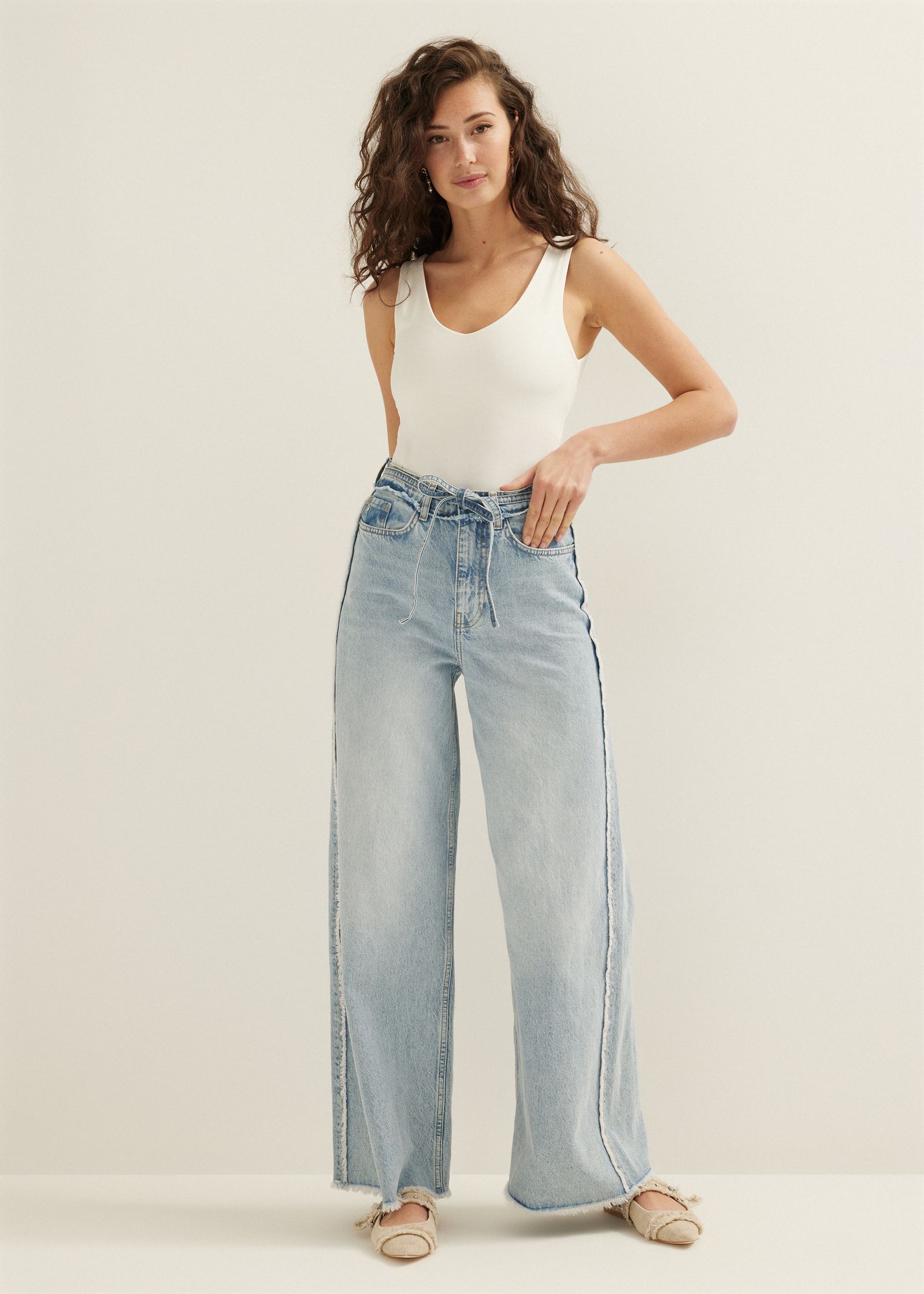 Basic singlet met v-hals