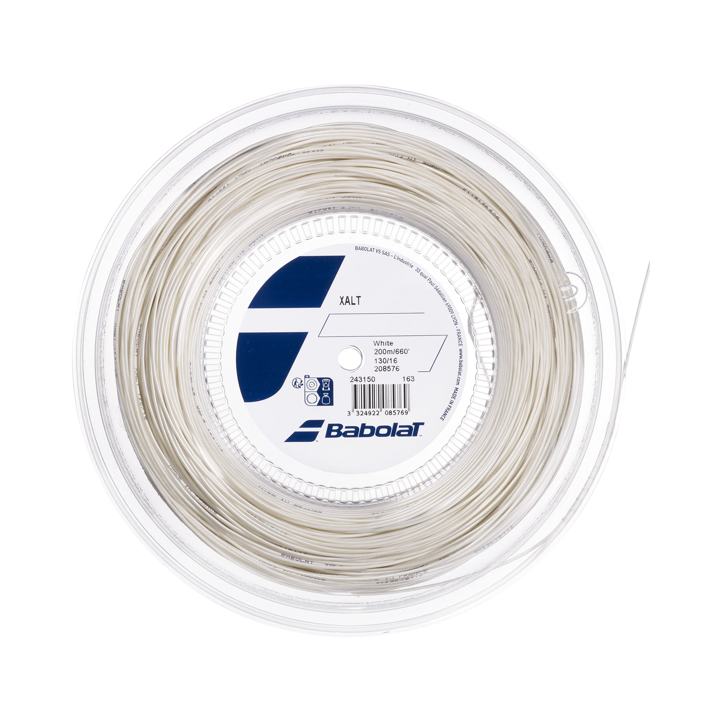 Babolat Xalt Bobine Cordage 200m - Blanc