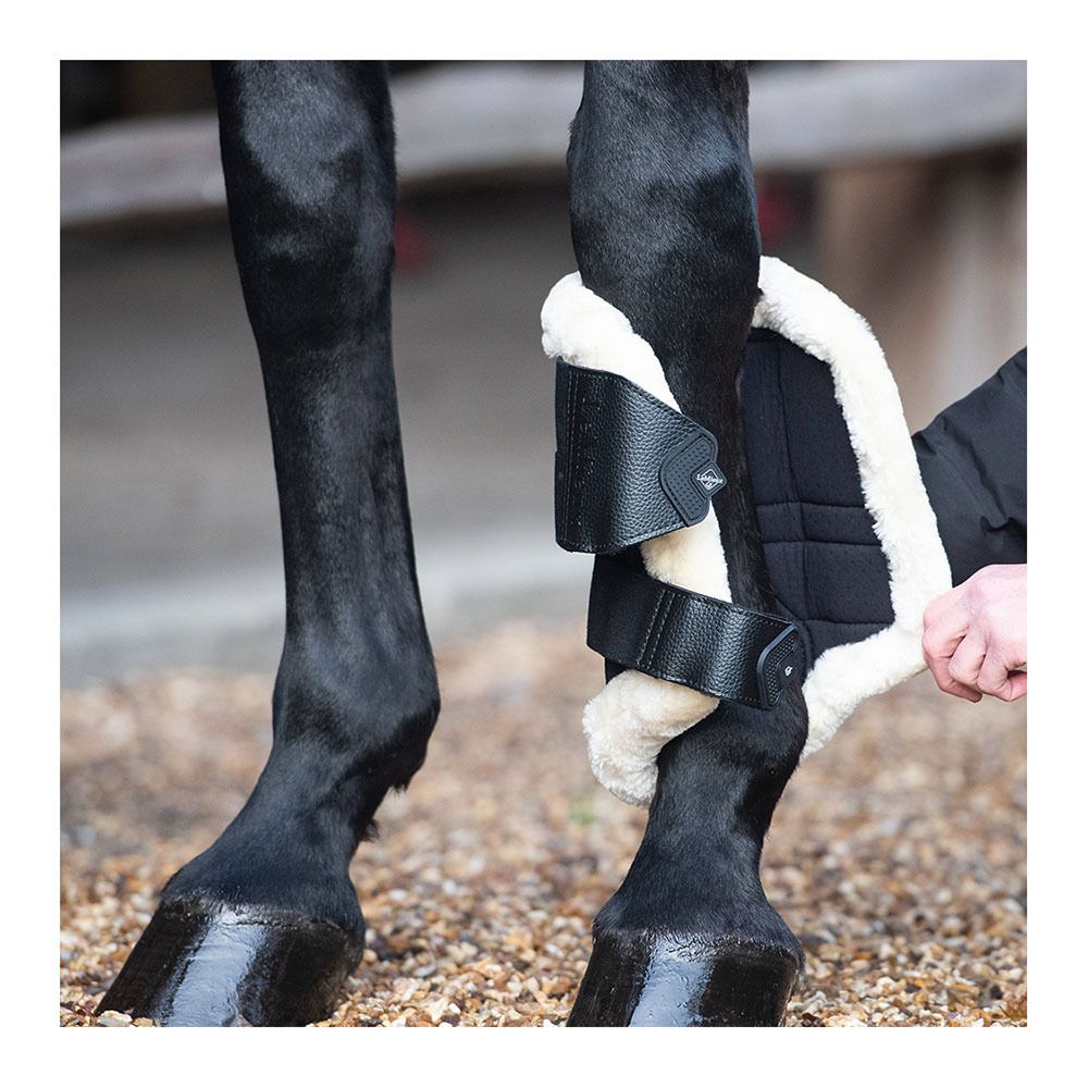 Le Mieux FLEECE EDGED MESH - Guêtres x2 black/natural