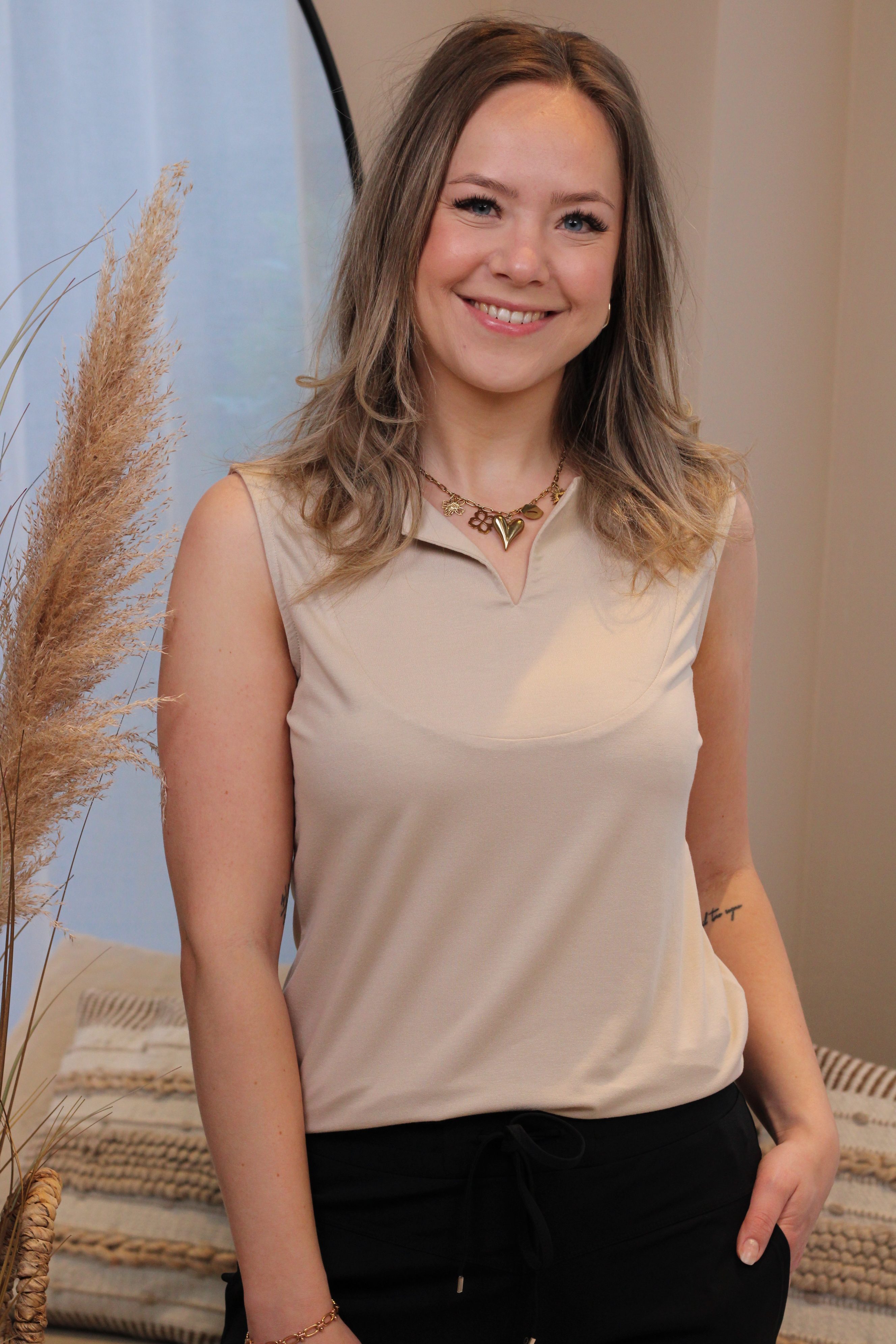 Zoso - Sharon Luxury Jersey Top - Sand