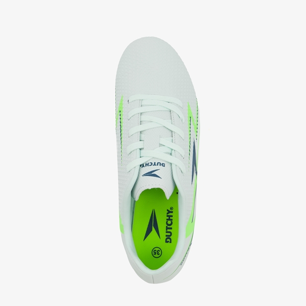 Dutchy Pitch MG kinder voetbalschoenen wit/groen
