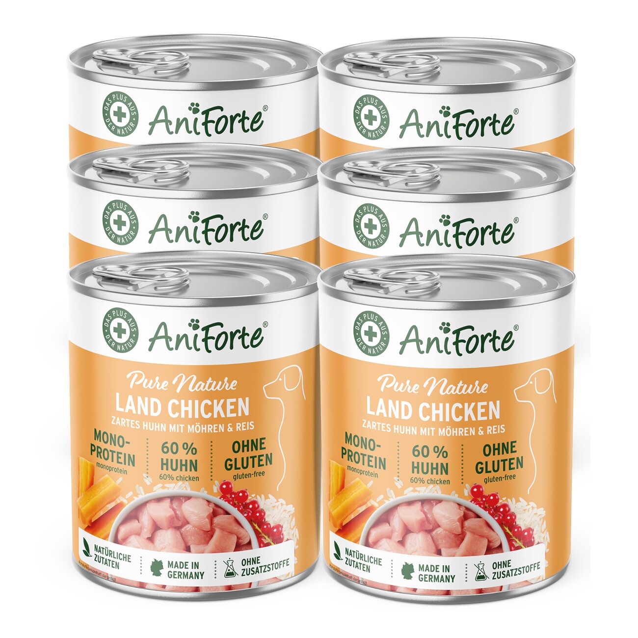 AniForte LandChicken Huhn mit Möhren 6x400 g