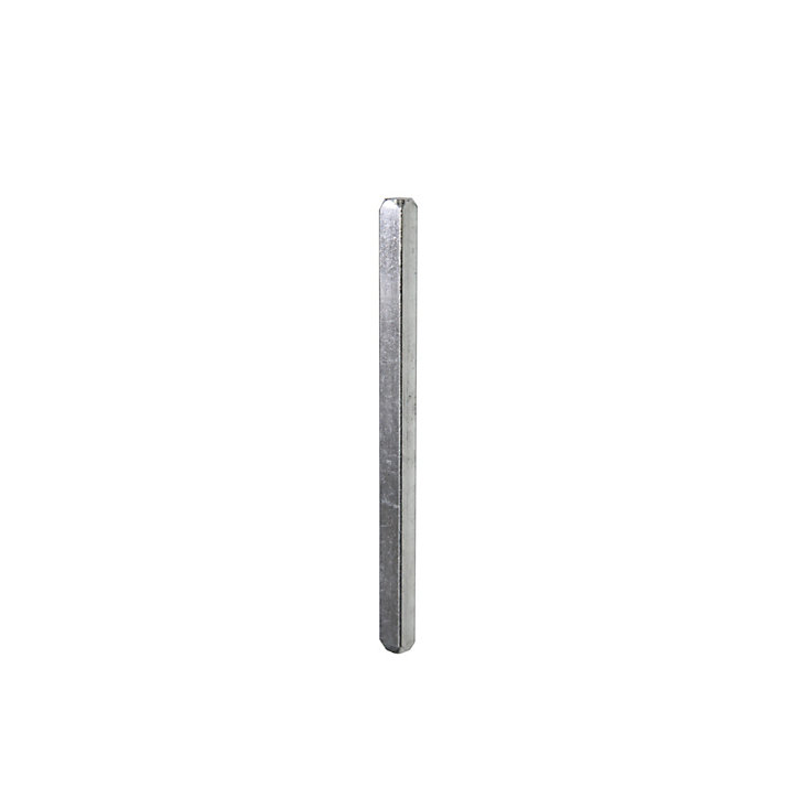 Carré de poignée de porte lisse acier ⌀7 mm H. 7 x L.110 mm gris