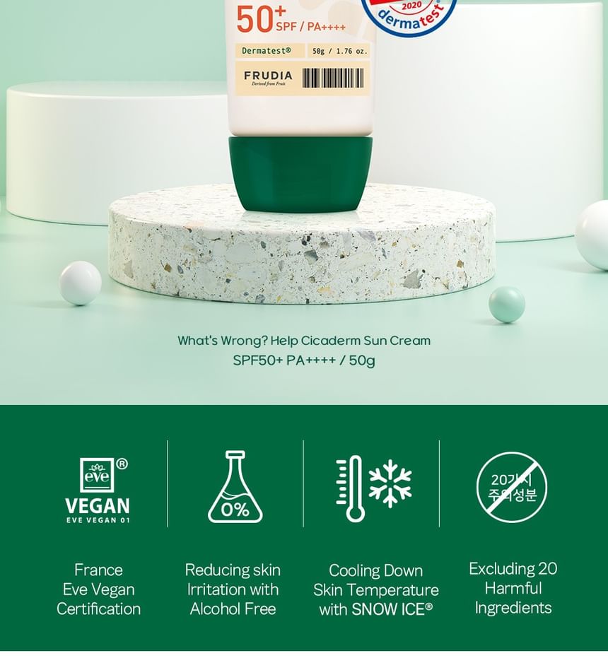FRUDIA - Wat is er mis met Help Cicaderm Zonnebrandcrème