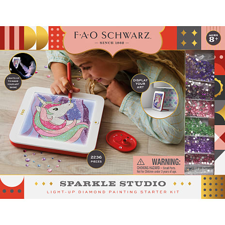 FAO Schwarz Diamond art - Glitter Enhjørning sæt