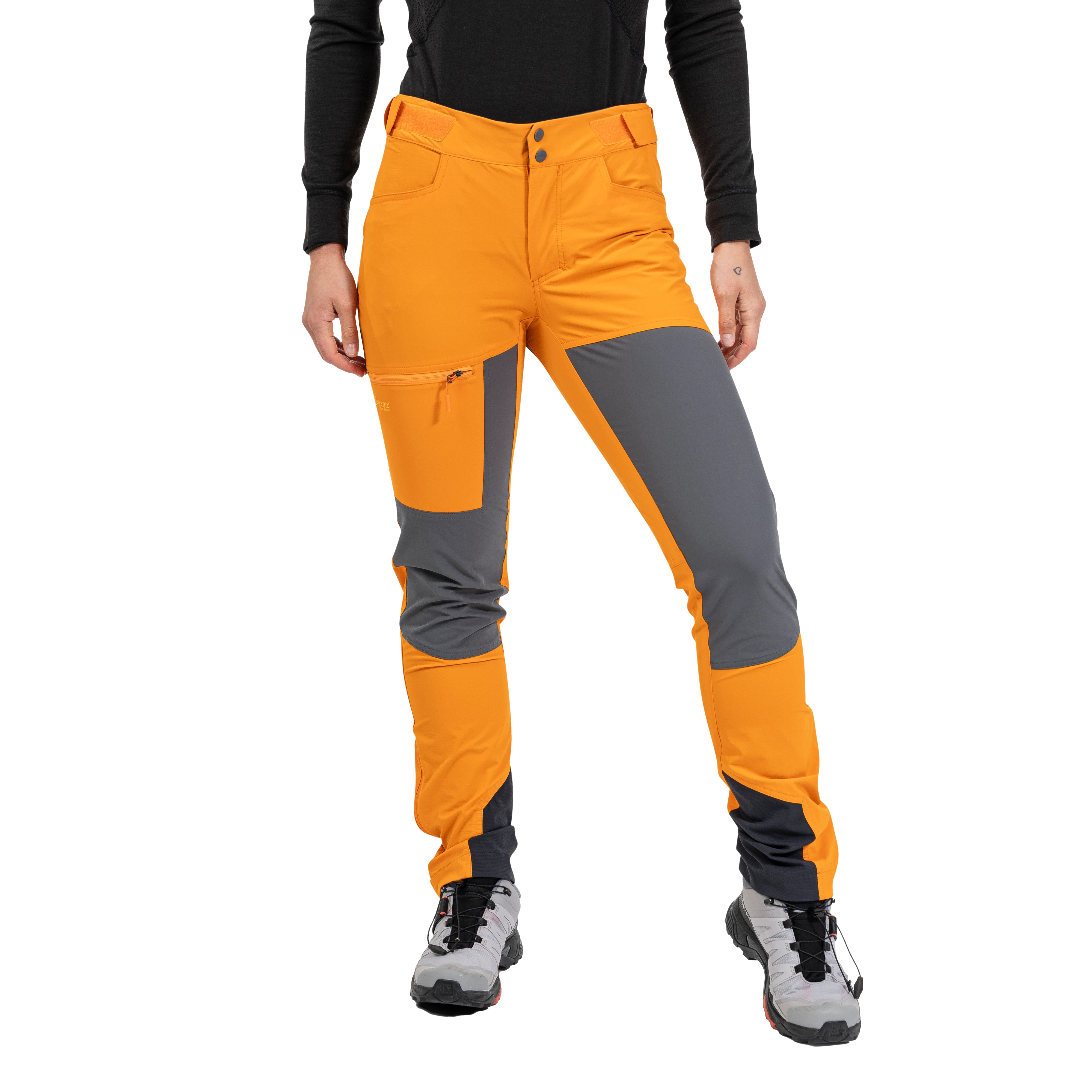 Cecilie Mountain Softshell Pants Cloudberry Yellow / Solid Dark Grey